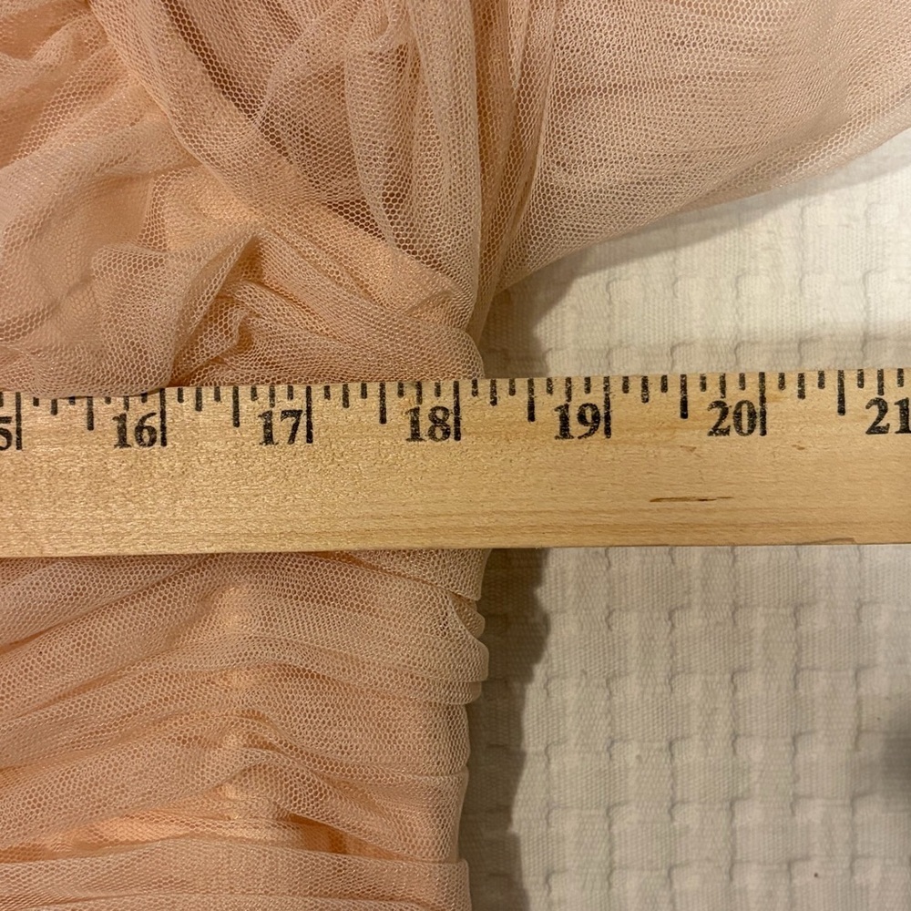 Eloquii Nabela Noor Peach Pink Tiered Puff Sleeve Glinda Style Dress Size 16 NEW - Picture 13 of 14